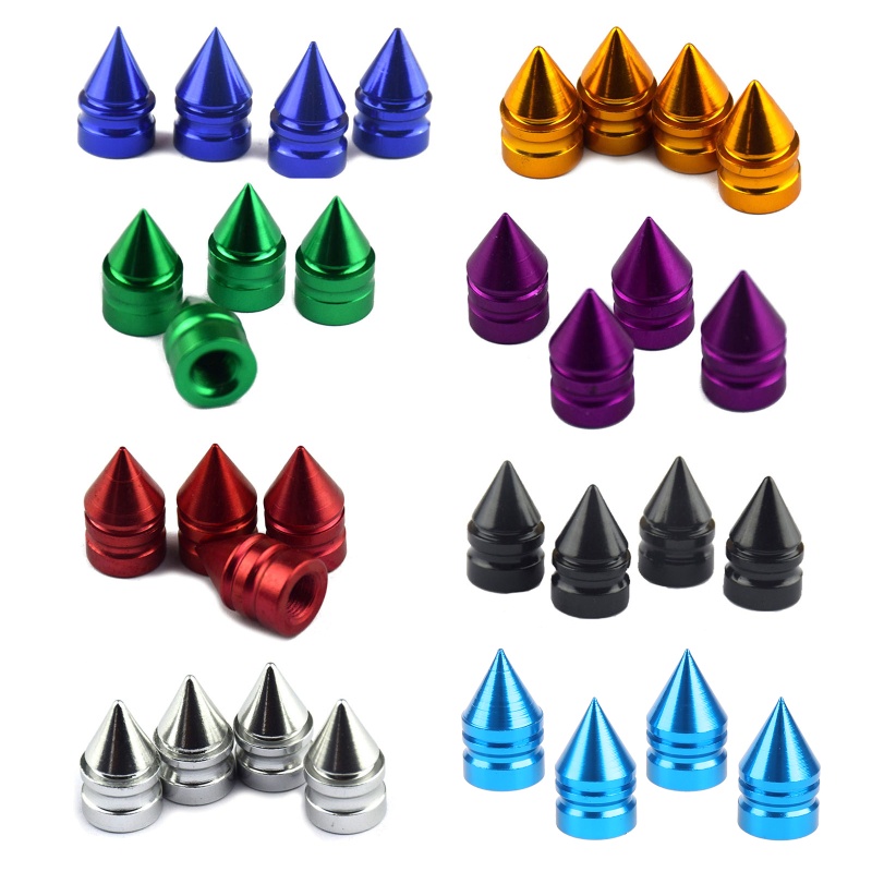 Bộ 4 Nắp Van Bánh Xe Hơi / Xe Tải Bằng Hợp Kim Nhôm