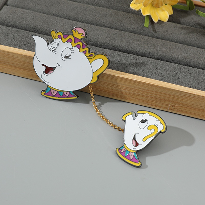 Bà Người Đẹp Và Quái Vật Trong Phim Người Đẹp Và Quái Vật Ghim Cài Áo Kim Loại Hình Ấm Trà / Ấm Trà Độc Đáo