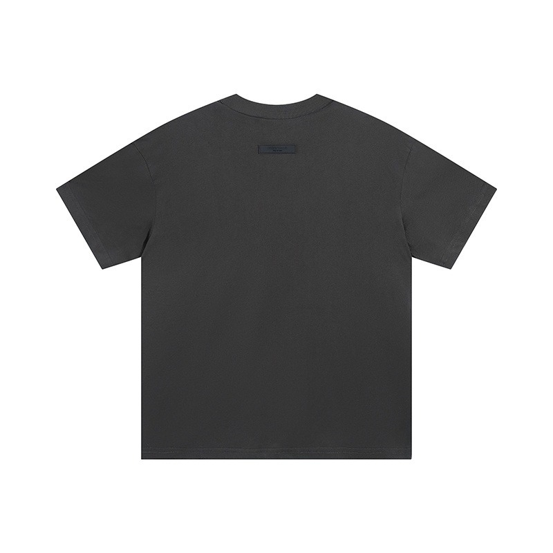 Áo Thun Cotton Tay Ngắn Cổ Tròn In Chữ Fear of God Essentials Thời Trang Đường Phố Unisex