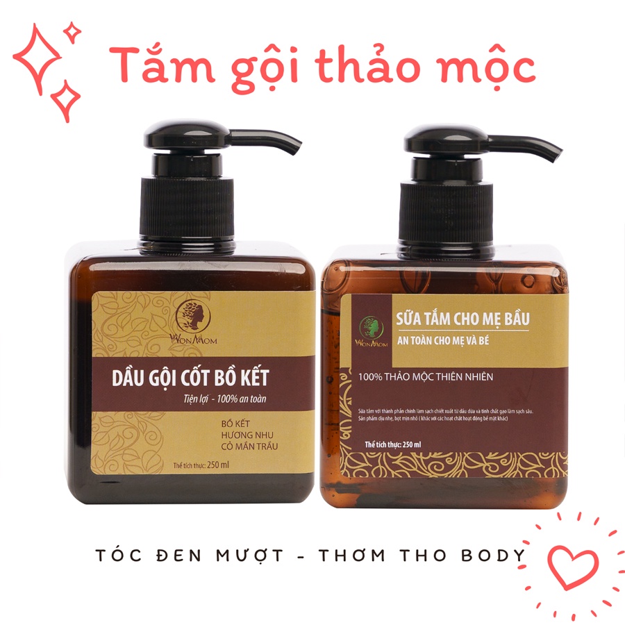 [ Giảm 100K - Đơn 879K ]  Bộ ở cữ đầy đủ Wonmom ( Tắm gội - dưỡng trắng mặt - body - giảm eo - xông hơi - lợi sữa - bé