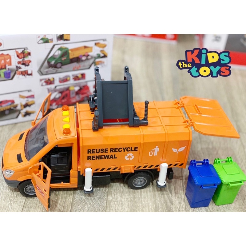 Xe Ô Tô Môi Trường, Xe Ben, Xe Nâng cao cấp Toystar có nhạc, đèn size 27,3cm