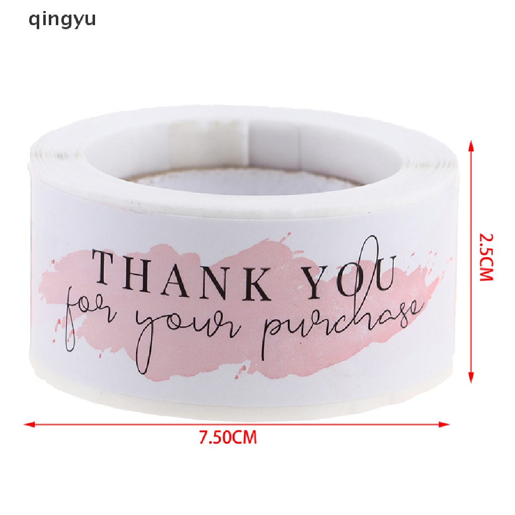 Set 120 Nhãn Dán Trang Trí Niêm Phong Bao Thư In Chữ Thank You