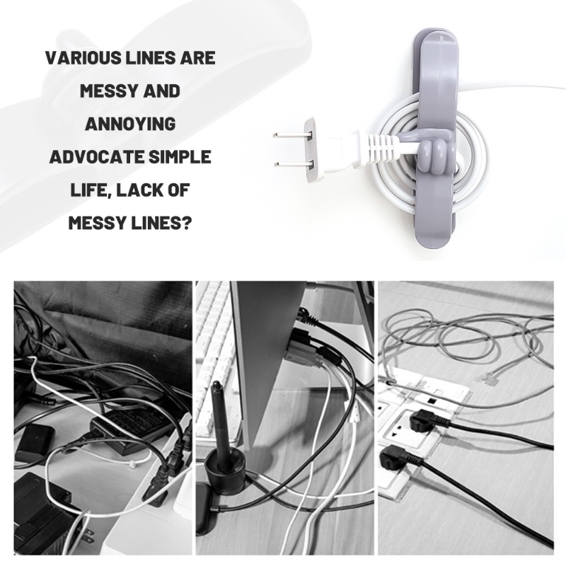 Dụng Cụ Sắp Xếp Dây Cáp Dữ Liệu Điện Thoại / Máy Tính Để Bàn Tự Dính