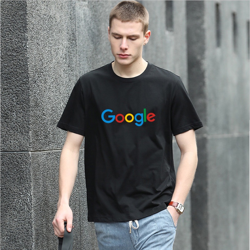Google Áo Thun Tay Ngắn Chất Liệu cotton size Lớn xxs-4xl 2126a Cho Nam Nữ