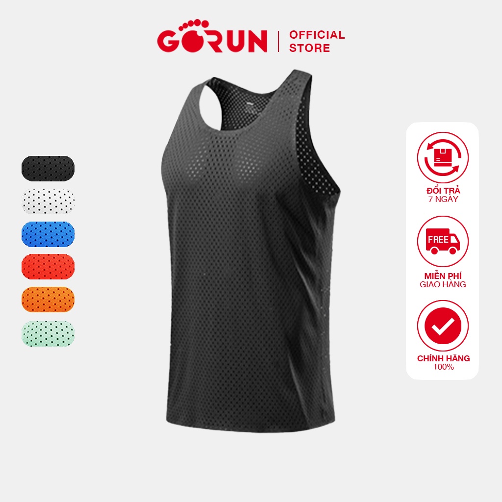 Áo ba lỗ thể thao nam GORUN chạy bộ tập gym không đường may form rộng thấm hút mồ hôi thoáng khí mát mẻ nhiều màu