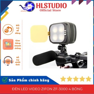 ĐÈN LED VIDEO ZIFON ZF-3000 4 BÓNG HL STUDIO SIÊU SÁNG, CÔNG SUẤT 19W, VỎ LÀM TỪ HỢP KIM NHÔM CAO CẤP, KIÊN CỐ, BỀN BỈ