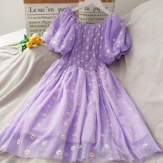 [Order]  Váy lưới thêu hoa cúc