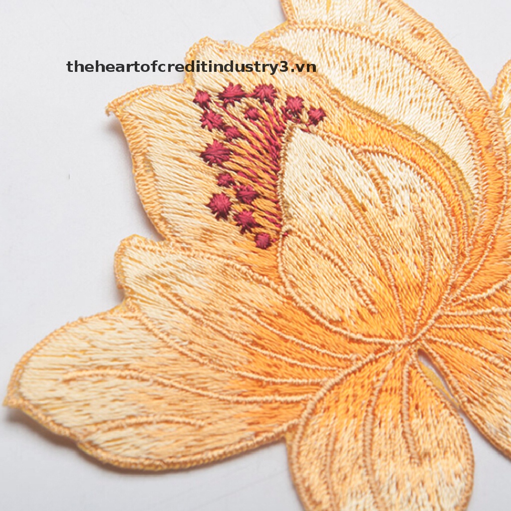 Miếng Vá Ủi Quần Áo DIY Hình Hoa Sen (Trái Tim)
