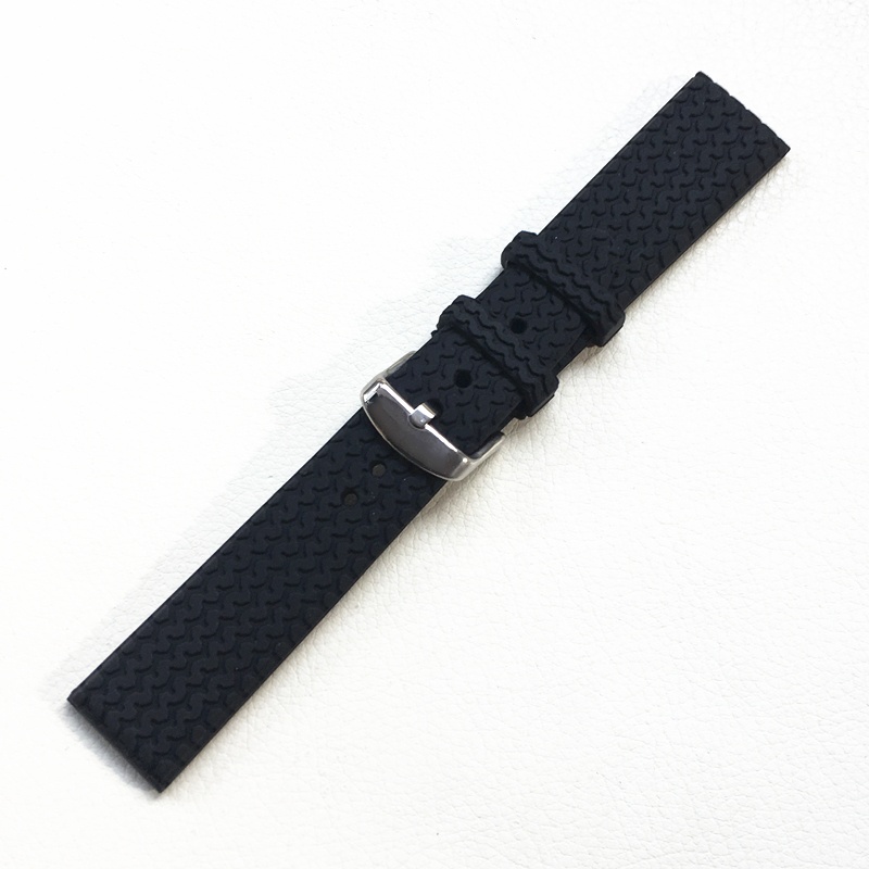 2/5✈Dây Đeo Đồng Hồ Bằng Cao Su Silicone Chống Nước 21mm 23mm Blac