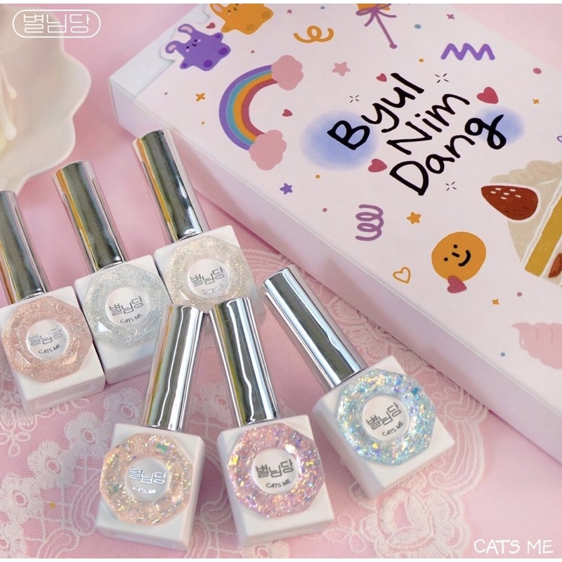 Cats me nail - Tách lẻ sơn gel nhũ Hàn Quốc set Byul Nim Dang 1 chai (194~199)