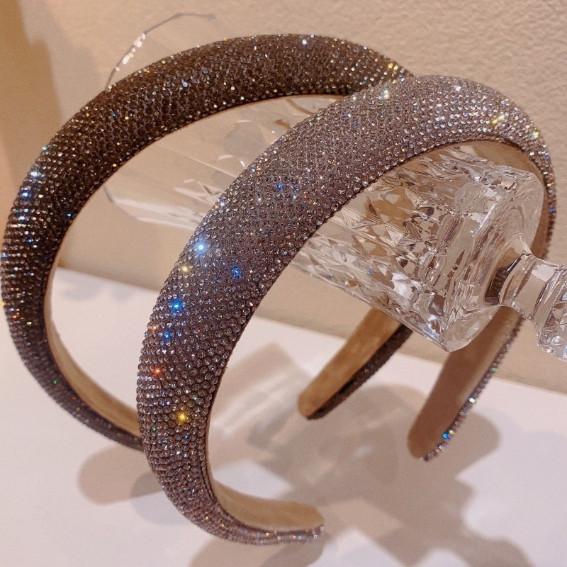 Glitter rhinestone tóc phụ nữ với headband thời trang Băng đô