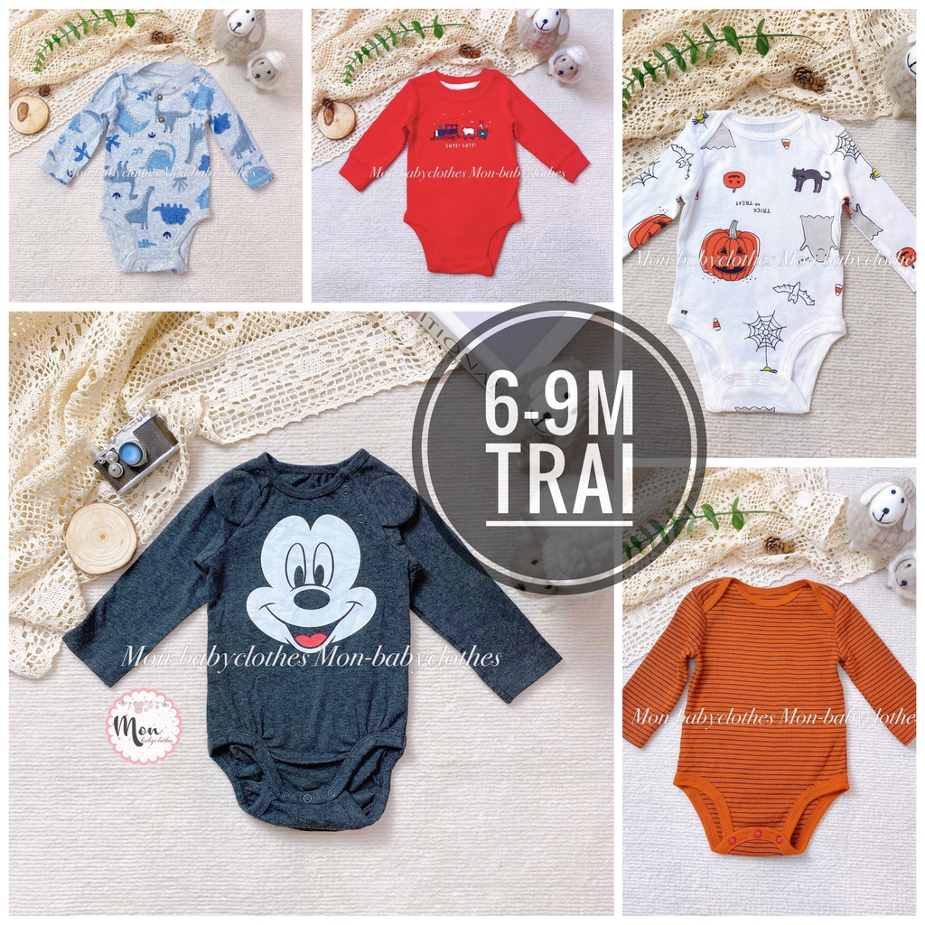 Áo BODY chip dài tay 6-9 tháng