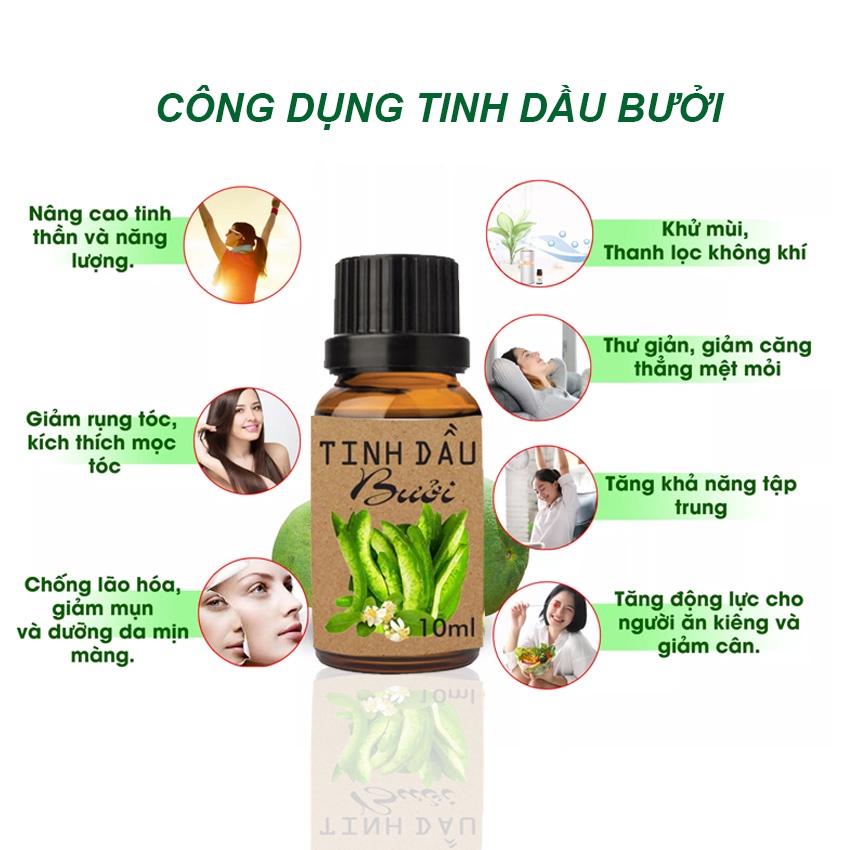 Tinh dầu sả chanh bạc hà xá xị tràm gió quế vỏ bưởi nguyên chấtgiúp thơm