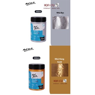 Màu nhũ vàng/bạc mont marte hũ 300ml