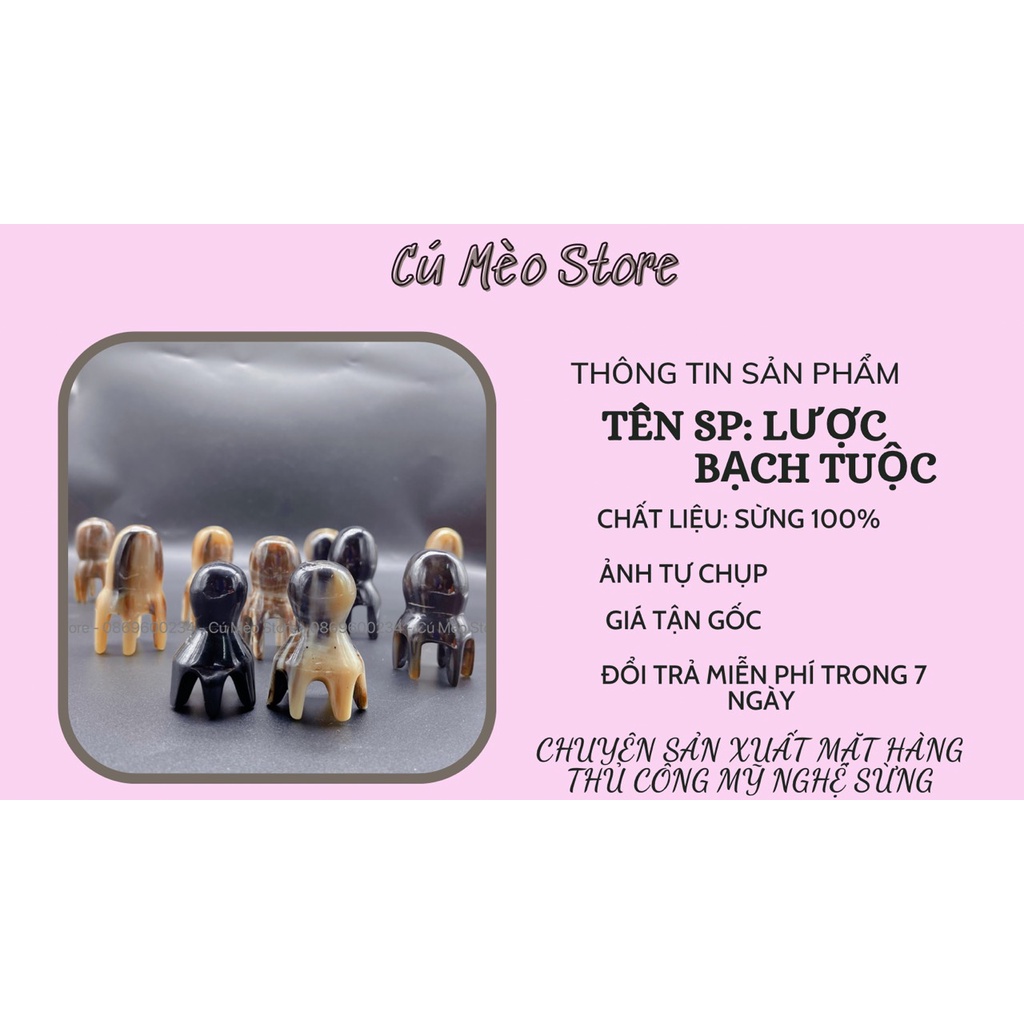 Lược Sừng Massage Gội Đầu Dưỡng Sinh Hình Bạch Tuộc Dễ Thương Có Màu Đen Trắng Hàng Xuất Khẩu Giá Tại Xưởng CÚ MÈO STORE