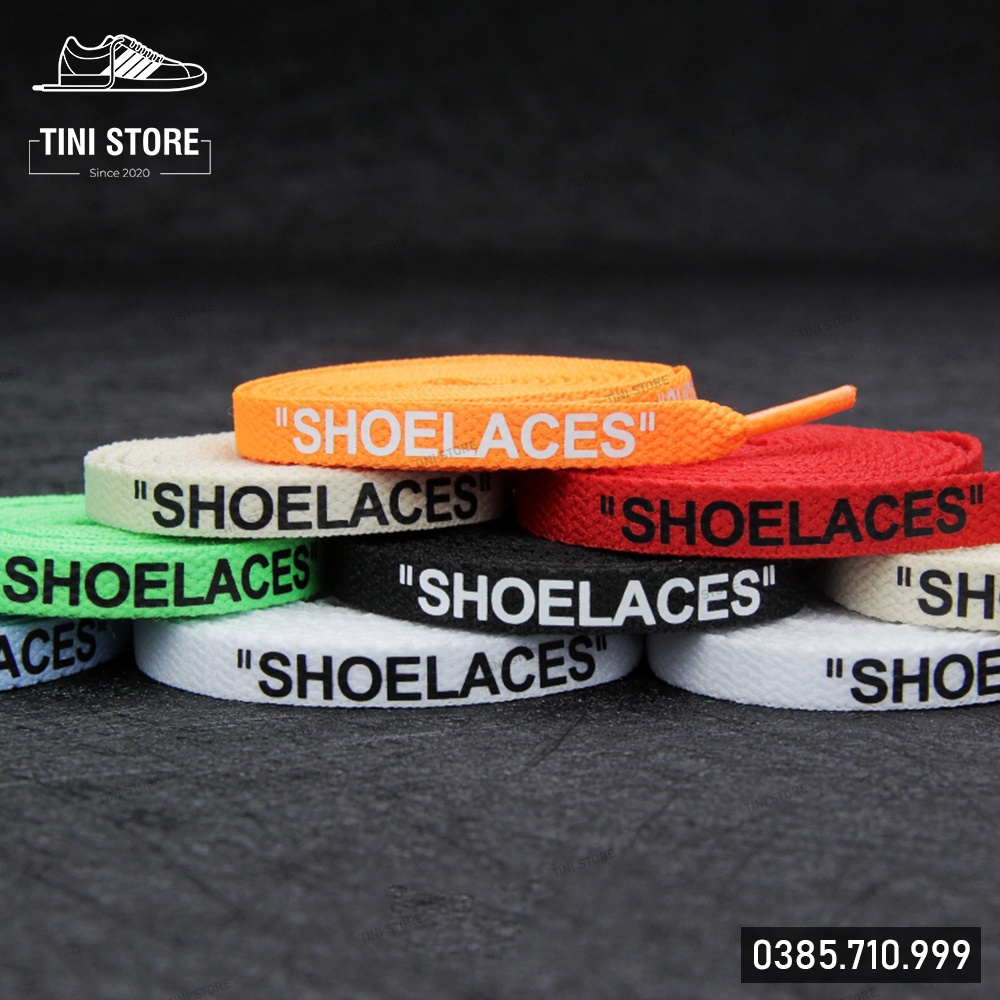 (Shoelace 28 màu/13-28) Dây giày OFFWHITE có chữ Shoelace ở đuôi, chiều dài 1m2,1m4,1m6