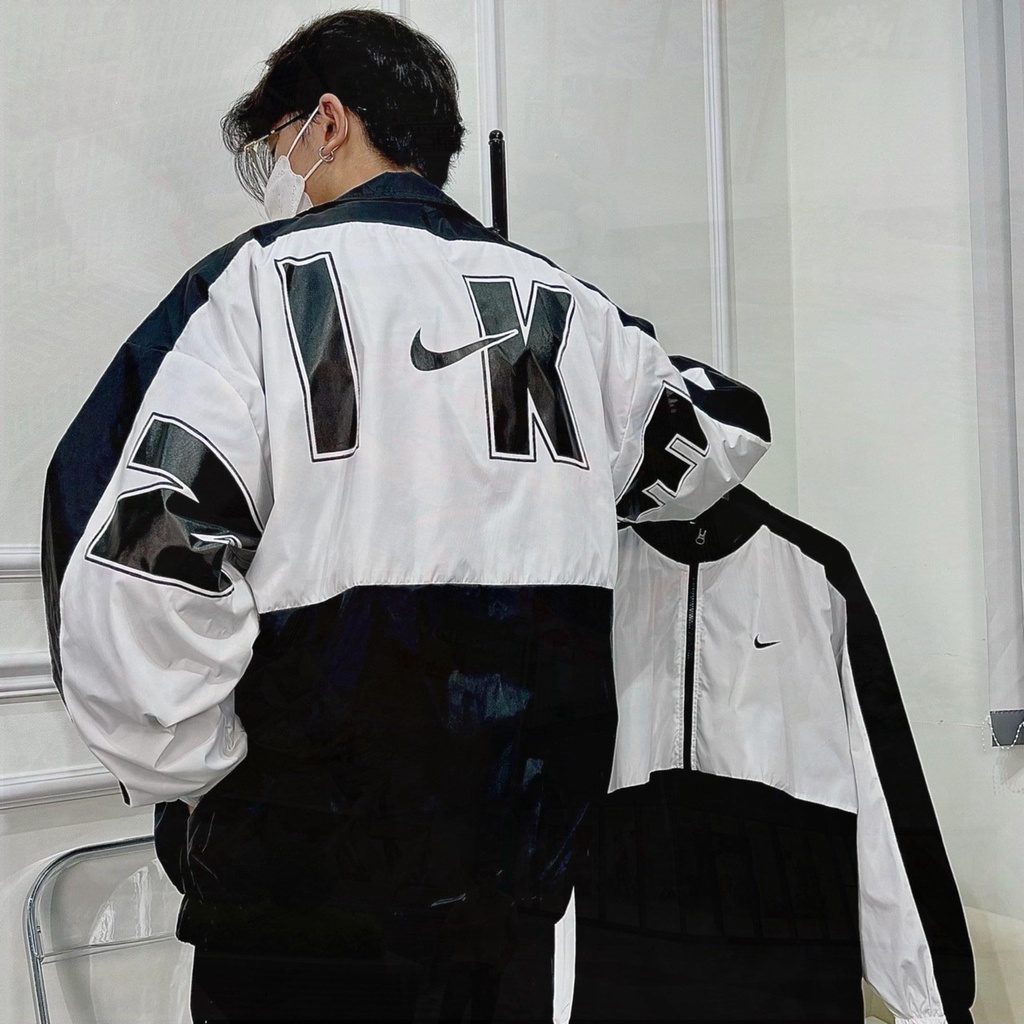 Áo Khoác Jacket Nike Swoosh Vintage To Nam Nữ Vải Dù 2 Lớp Cao Cấp - Azura Store