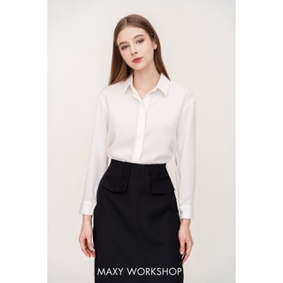 Áo sơ mi nữ white basic shirt Maxy Workshop