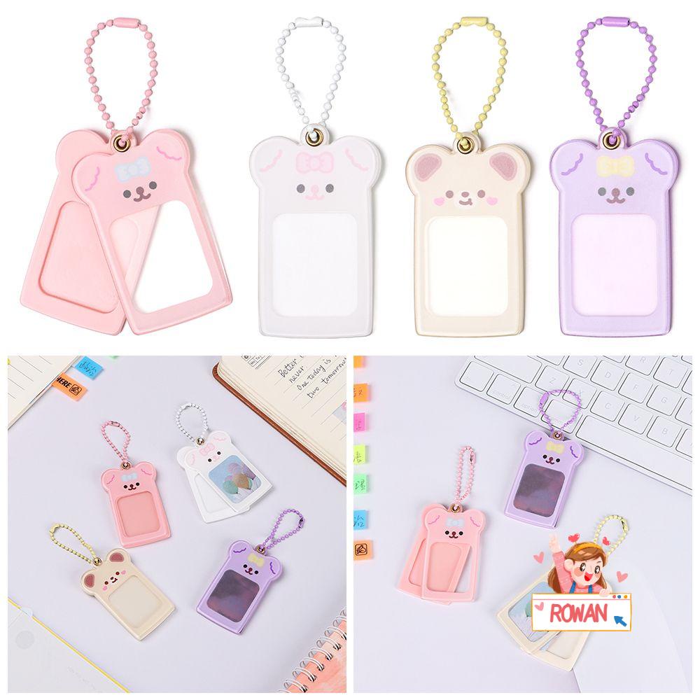 Móc Chìa Khóa Bằng Acrylic Hình Gấu Kpop Dễ Thương Giá Đỡ