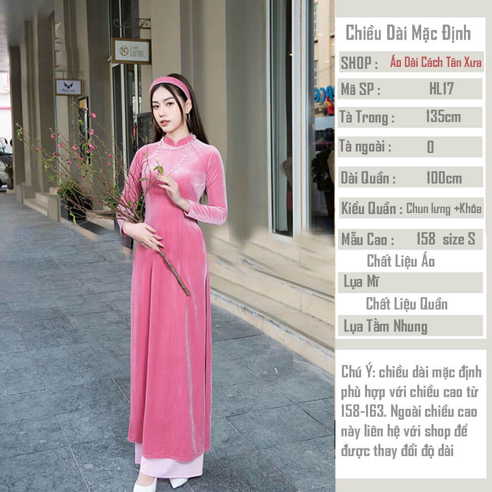 Áo Dài Truyền Thống Nữ Nhung HL17