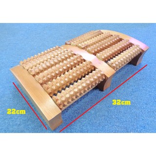Bàn lăn gỗ massage chân 6 hàng đại