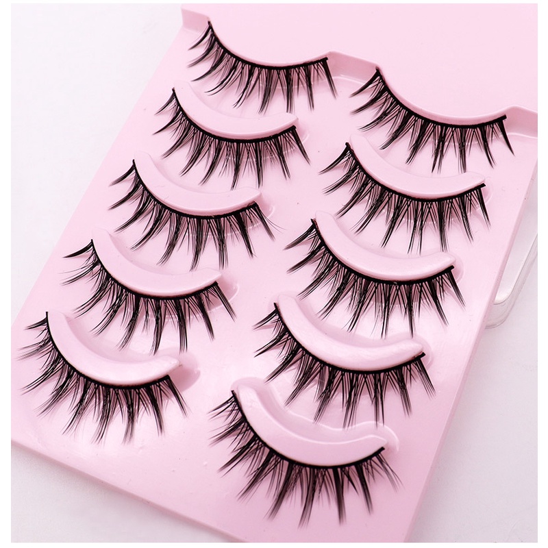 Set 5 Cặp Lông Mi Giả Mềm Mại Uốn Cong Lông Mi Phong Cách Lolita