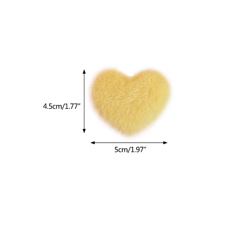 Kẹp Tóc Hình Trái Tim Bằng Lông Nhung Dành Cho Nữ ONERI Y2k 90s