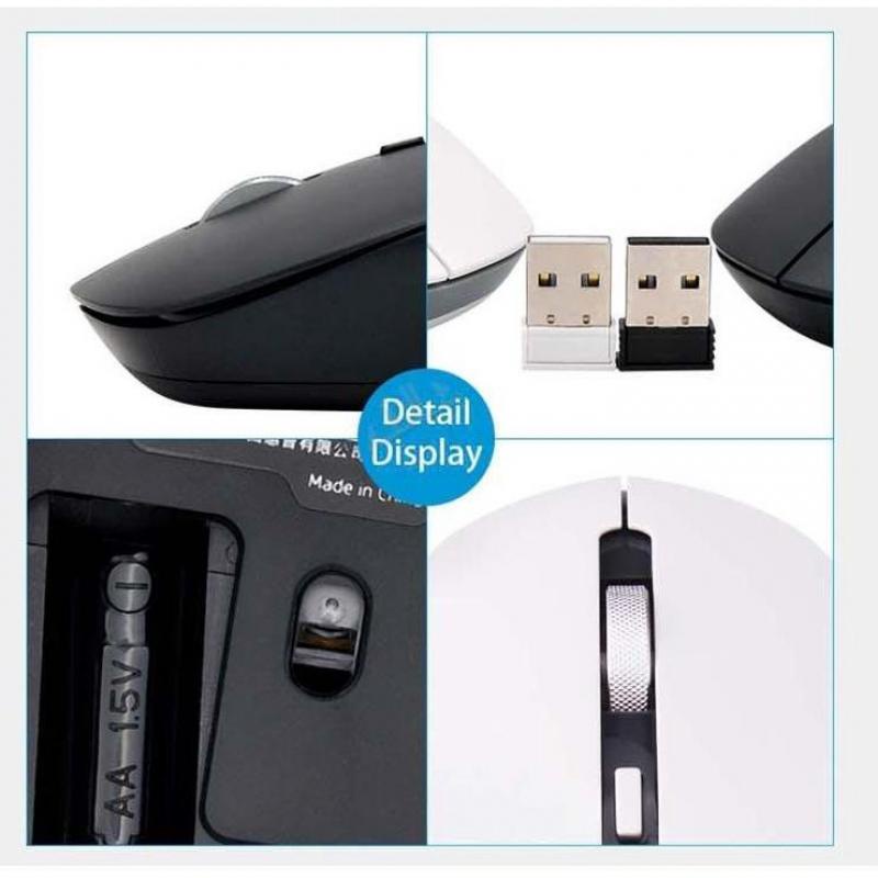 Chuột Gaming HP S1000 Plus Không Dây, ĐầU NhậN USB 1600DPI