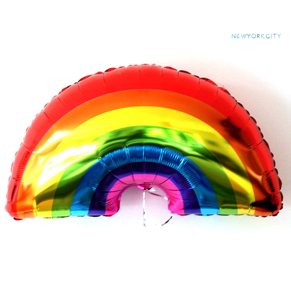 Bong Bóng Nhôm Hình Cầu Vồng NY-Rainbow Helium Dùng Trang Trí Tiệc Sinh Nhật / Nhà Cửa