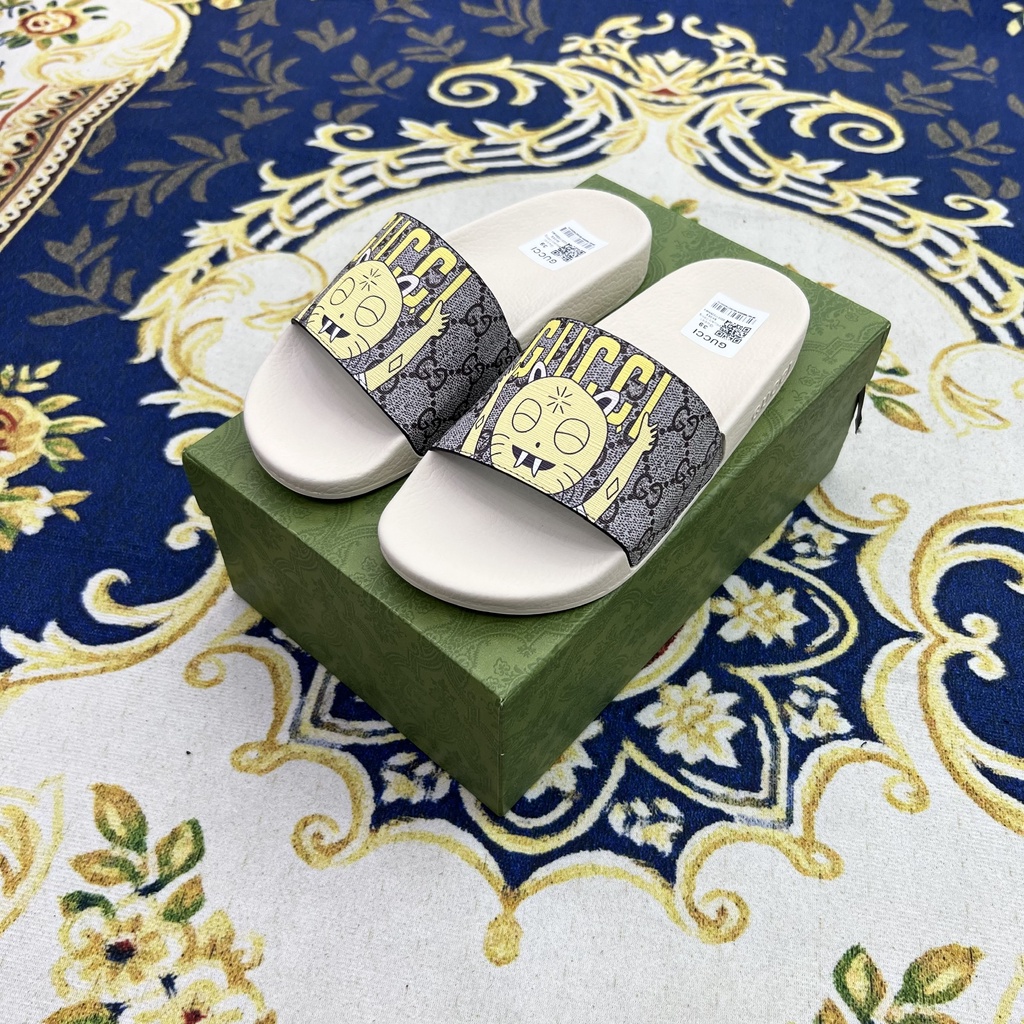 Dép lê quai ngang Gucci mèo fullbox bill thẻ LA on web