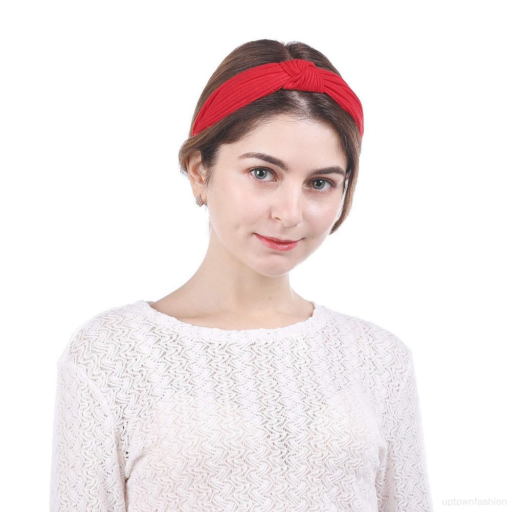 Băng Đô Len Thắt Nút Thời Trang Cho Nữ Rửa Mặt