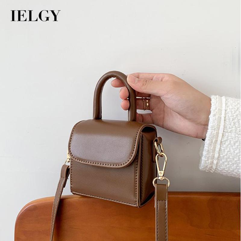 Túi Đeo Vai Khóa Nam Châm Màu Trơn Nhỏ Gọn Đa Năng Thời Trang Cho Nữ