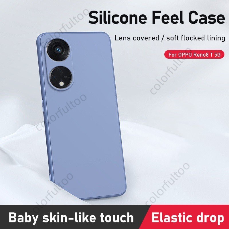 Ốp Điện Thoại Silicon Dẻo Vuông Chống Sốc Oppo Reno 8T 5G Reno8 T 5G 8T 8Z 8 Pro Plus 8Pro + Reno8 Reno8T 4G 5G