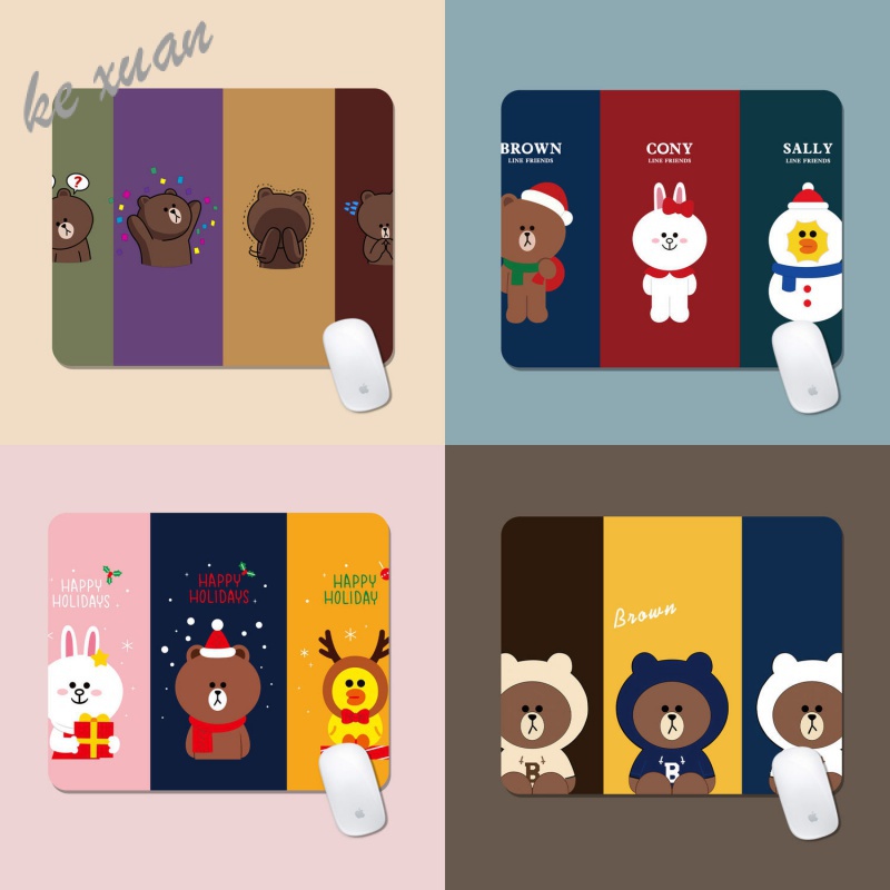 Tấm Lót Chuột Và Bàn Phím Máy Tính In Hình Gấu Nâu Dễ Thương