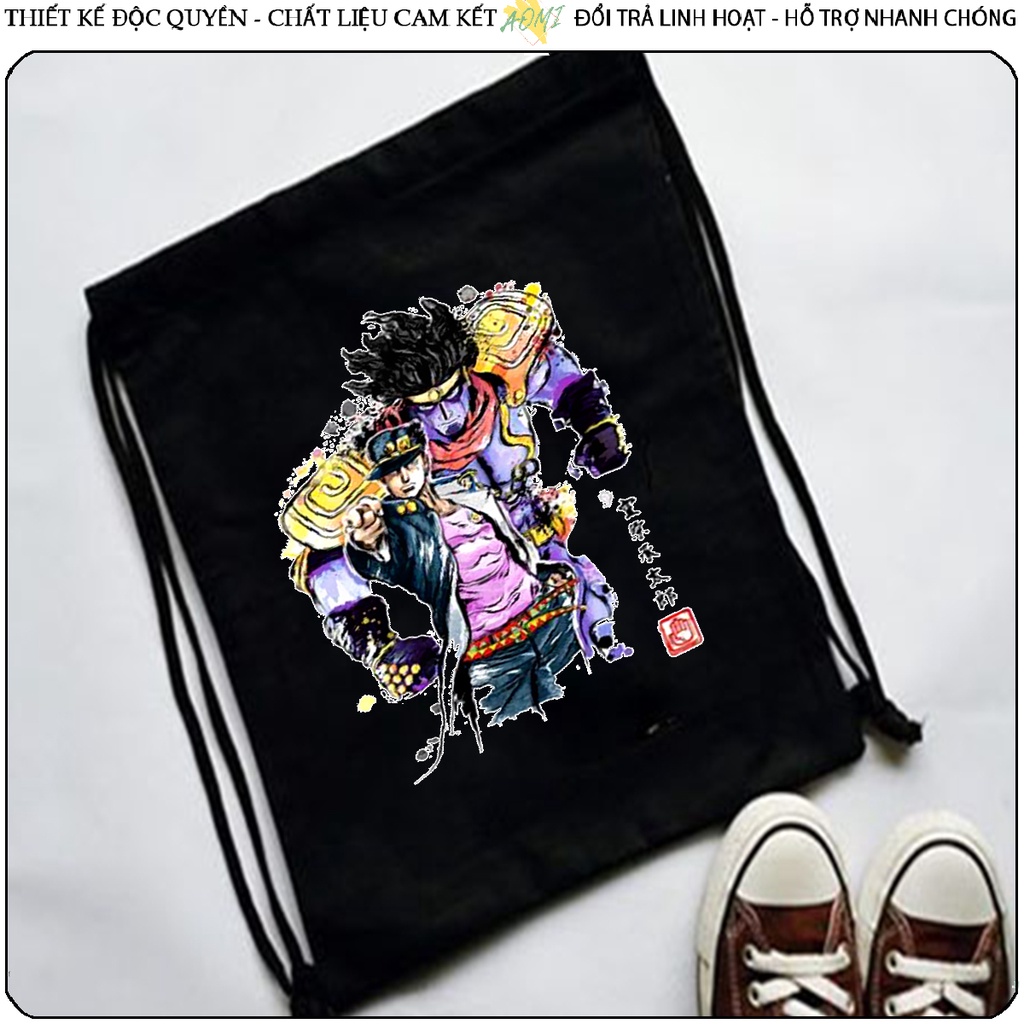 BALO JOJO MINI AOMIVN DÂY RÚT ĐEO VAI 33x38cm NHỎ XINH UNISEX CHẤT CANVAS CUTE TIỆN ÍCH DU LỊCH DẠO PHỐ