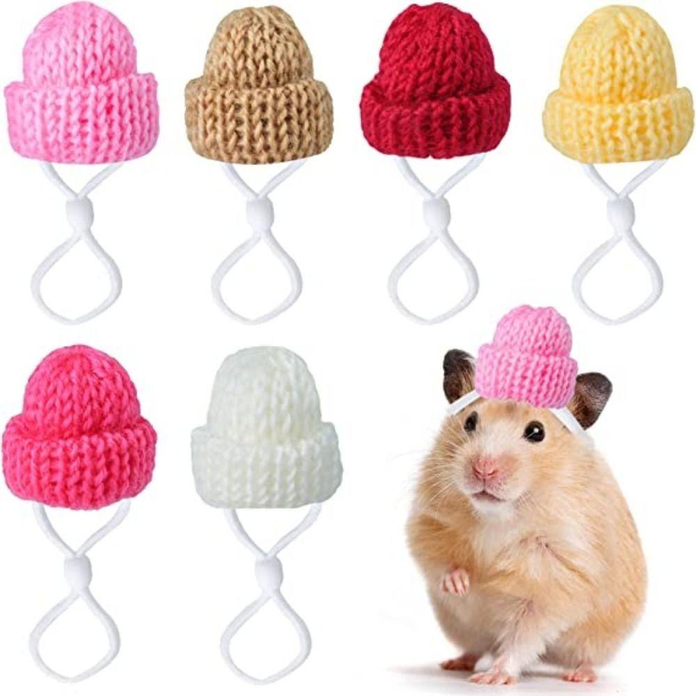 Mũ Dệt Kim Mềm Mại Co Giãn Nhiều Màu Sắc Có Dây Đeo Cằm Cho Chuột Hamster / Heo Guinea