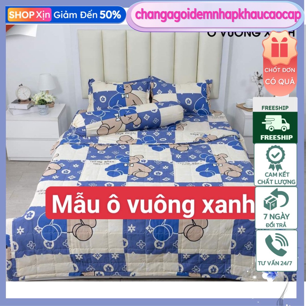 Ga Trải Giường Cotton Poly Ga 1m8x2m,Drap bo chun sẵn