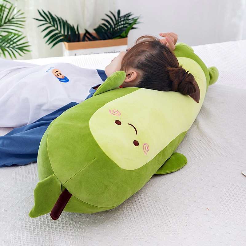 Gối Ôm Nhồi Bông Hình Trái Bơ Màu Xanh Lá Dễ Thương