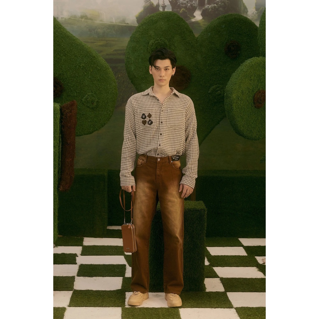 BLANKESPACE Quần Dài Jean Ống Xuông Texas Chất Liệu Jeans Thời Trang Nam Nữ Unisex