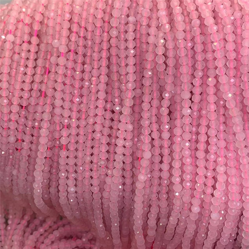 Chuỗi Hạt Đá Thạch Anh Tự Nhiên Kích Thước 2 / 3 / 4mm Dùng Làm Đồ Trang Sức DIY