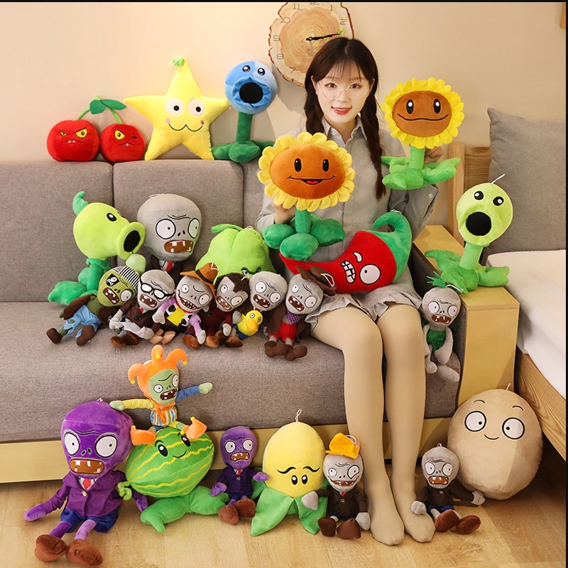 HYC Humey Trò Chơi PLANTS vs. Zombies Game Plant vs. Đồ chơi nhồi bông Hình Hoạt Hình Mềm Mại