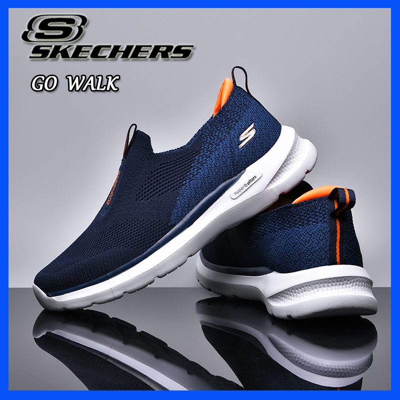 * Giày Skechers_ GO WALK HYPER BURST Size Lớn Dệt Siêu Nhẹ Đơn Giản Cho Nam