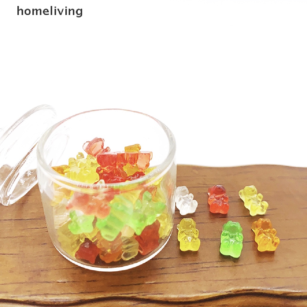 Set 20 Chú Gấu Bằng Nhựa Resin DIY Trang Trí Nhà Búp Bê