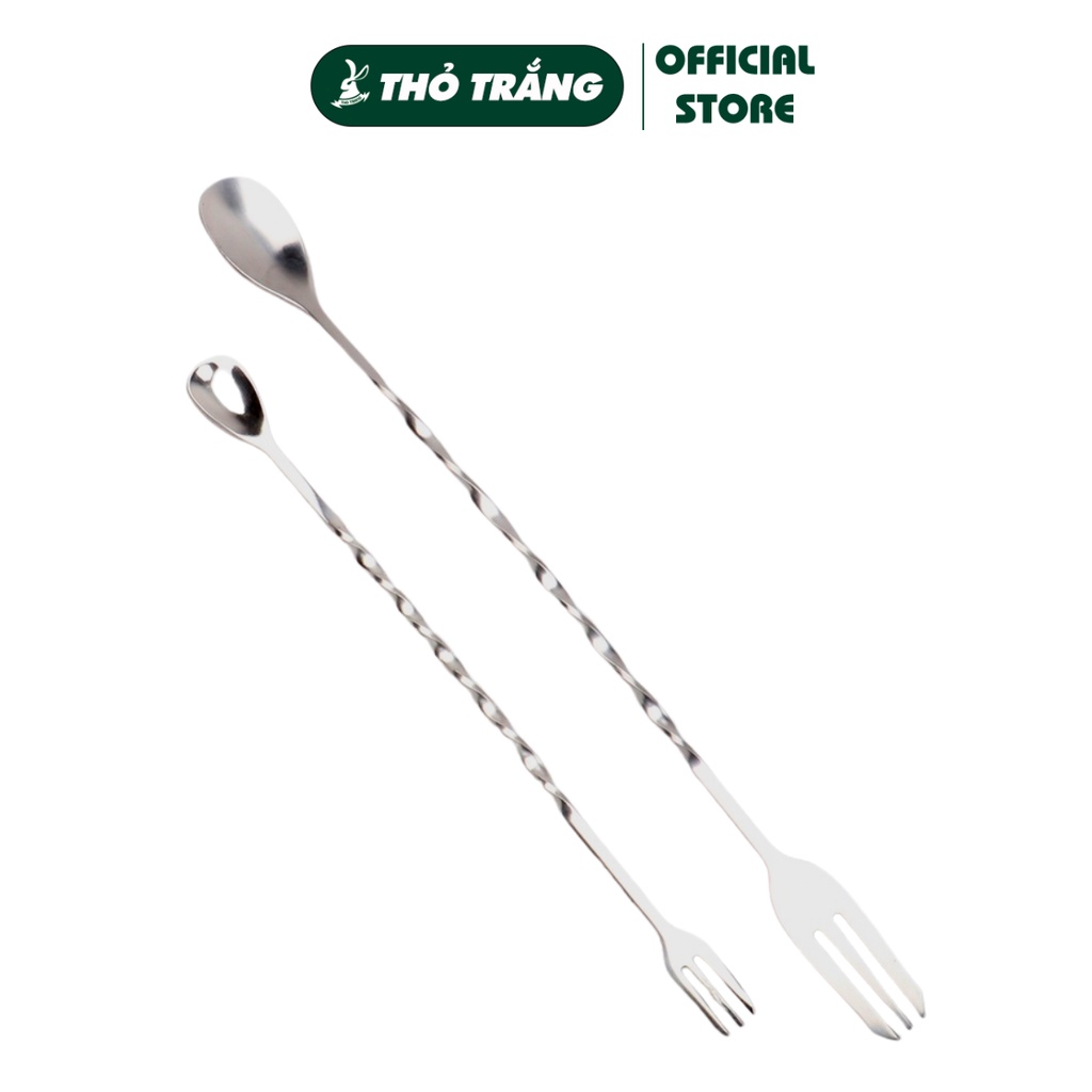 Muỗng/Thìa pha chế bar spoon 26cm hoặc 32cm (thìa bar, muỗng khuấy, thìa khuấy)