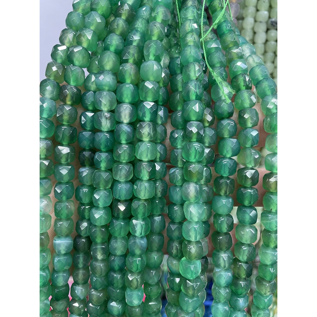 Chuỗi Hạt Đá Khối Lập Phương Kích Thước 6mm / 8mm / 6mm