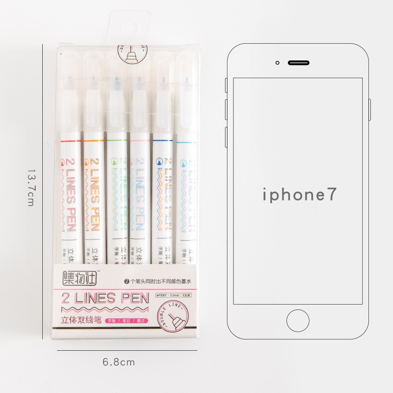 Bút mực hai ngòi 0.5mm ,bút ghi chú bút đánh dấu nghệ thuật sáng tạo cho học sinh - Color House