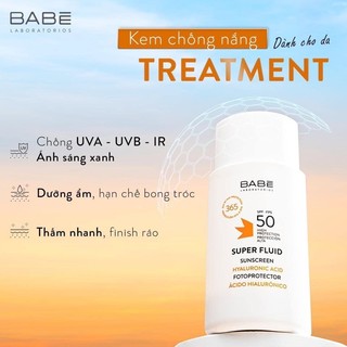 Kem chống nắng Babe Super Fluid Mattifying Sunscreen SPF 50
