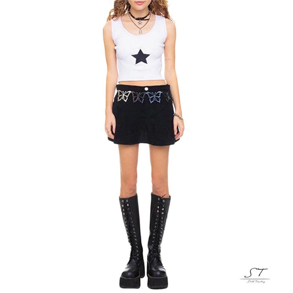 Áo Thun Ba Lỗ CY03 Thêu Ngôi Sao Màu Trắng / Đen / Cà Phê Thời Trang Mùa Hè Cho Nữ