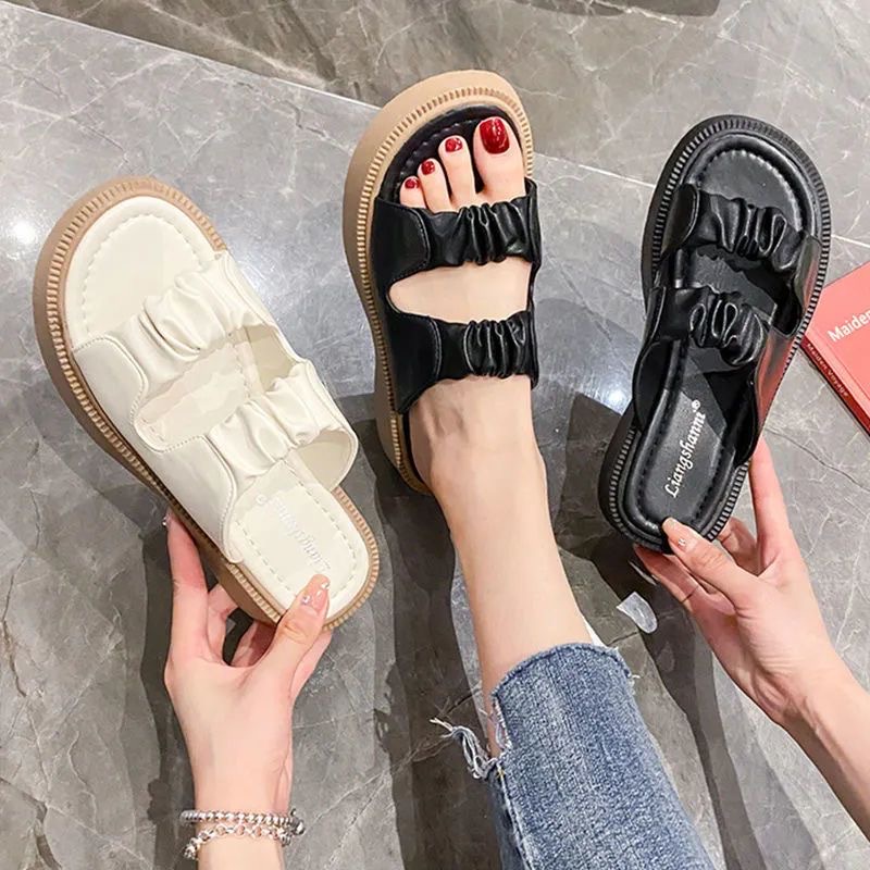 JINSHIHUI  dép nữ fashion sandal nữ sục dép quai hậu nữ dép bánh mìgiày Thanh lịch Chic Chất lượng cao Hàn Quốc JU220206 36Z230909