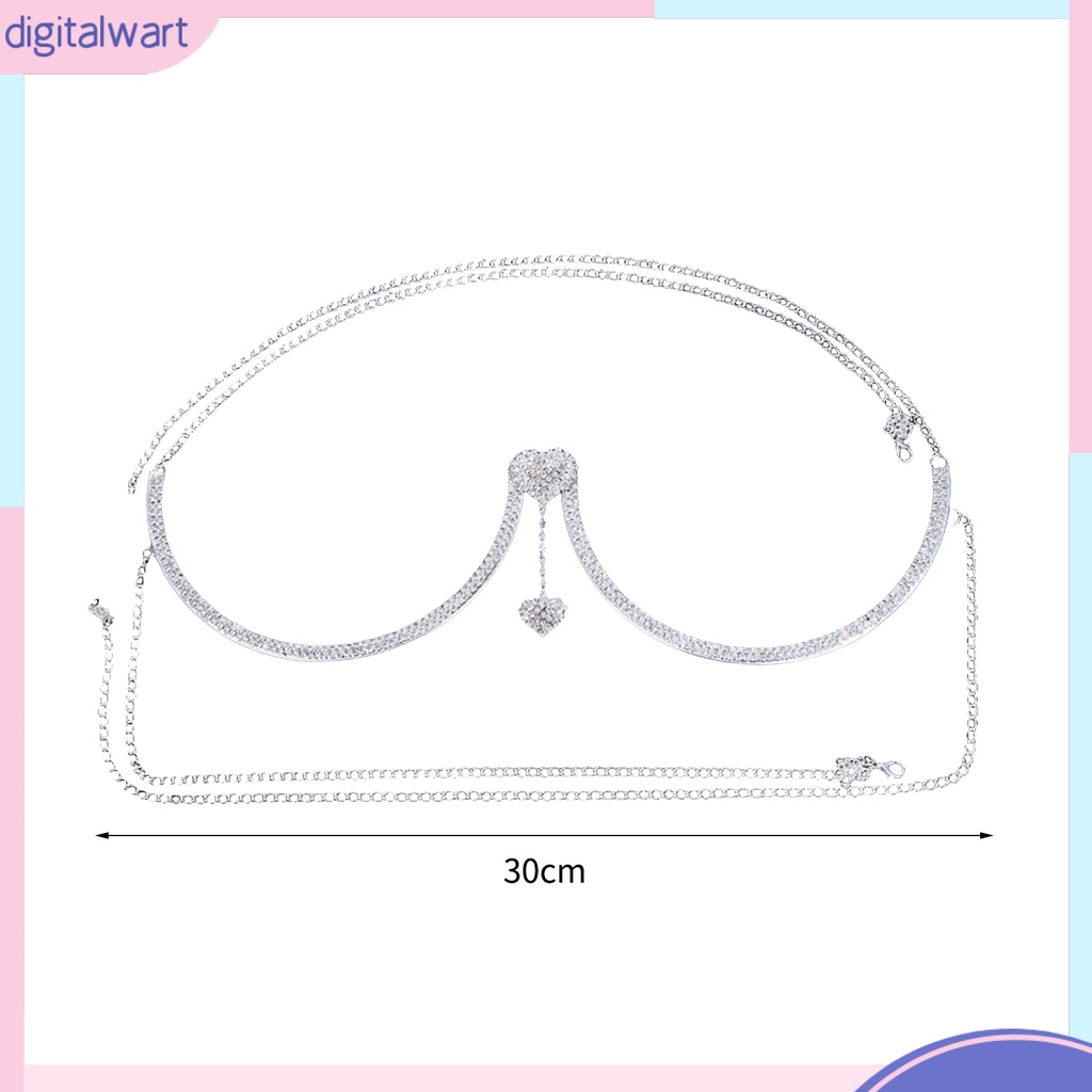 Dây Xích Đôi Trang Trí Áo Ngực Hình Trái Tim Lấp Lánh [DIWA]